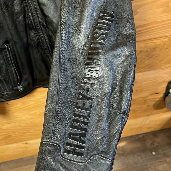 Harley Davidson Men's Leather Signature Jacket‎ Motorcycle large - Picture 5 of 12